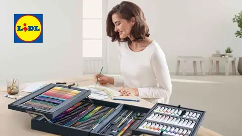 Malet&iacute;n de pinturas de Lidl