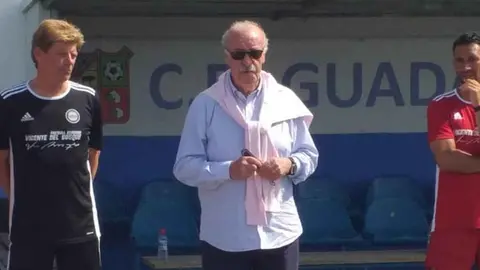 Vicente del Bosque en el Campo de F&uacute;tbol Antonio Fern&aacute;ndez March&aacute;n