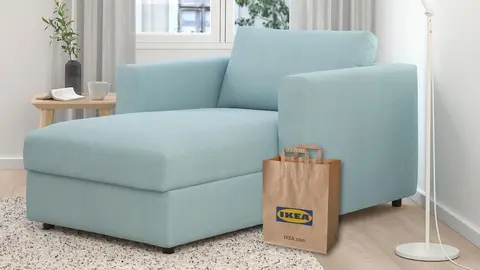 Nuevo sof&aacute; chaise longue en Ikea con viscol&aacute;stica que se puede agrandar: elegante y adaptable