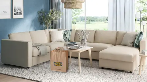 El sof&aacute; cama chaise longue de Ikea para salones grandes con el que no dejas a nadie de pie