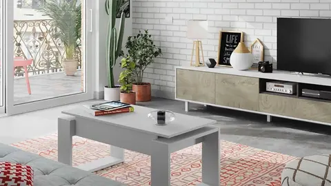 Mesa de centro elevable Nova blanco artik