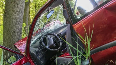 Un coche con 3 ocupantes se sale de la carretera en Ja&eacute;n
