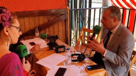 Jos&eacute; Luis Sanz durante la entrevista con Onda Cero