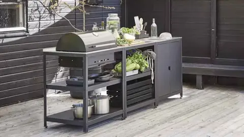 Barbacoa de carb&oacute;n de GRILLSK&Auml;R de Ikea