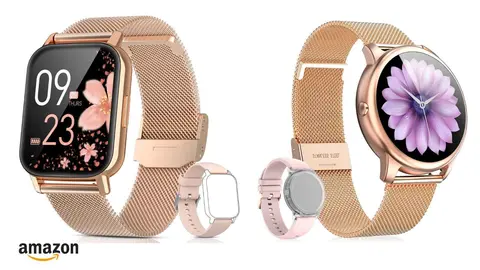 2 relojes inteligentes (perfectos para vestir de moda) en color oro: con env&iacute;o 24 horas en Amazon