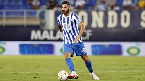 Luis Mu&ntilde;oz durante un partido con el M&aacute;laga CF