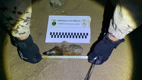 Proyectil localizado en Camposoto