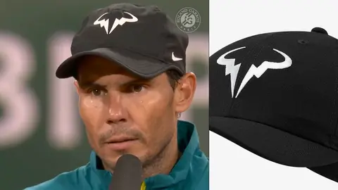 La gorra Nike que Rafa Nadal se pone al acabar los partidos de Roland Garros y que todos buscan