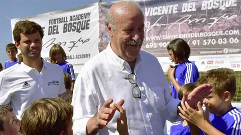 Vicente del Bosque en su campus de f&uacute;tbol