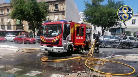 As&iacute; ha sido el impactante escape de gas en la ronda hist&oacute;rica de Sevilla
