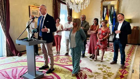 Juan Carlos Ruiz Boix durante su visita a Jerez