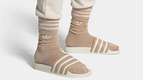 Chancla Adidas Adilette Beige