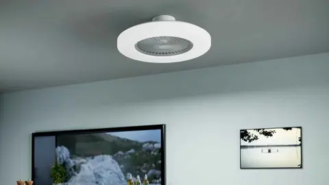 L&aacute;mpara ventilador de techo con luz motor AC Bastian de Leroy Merlin