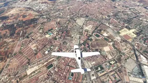 Vista de Jerez en el Microsoft Flight Simulator