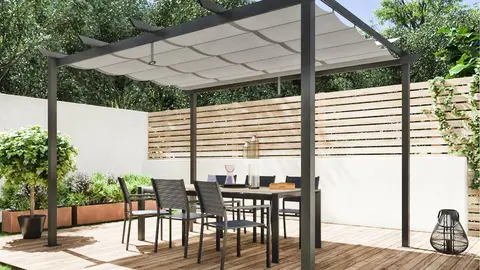 Llega el verano y el ahorro a la p&eacute;rgola de 4 metros de Leroy Merlin