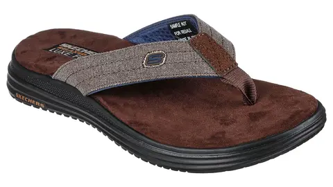 Las chanclas de dedos de Skechers para hombre a&uacute;nan exclusividad y comodidad a partes iguales