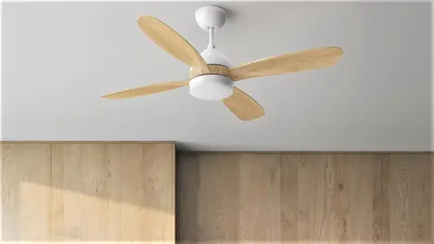 La l&aacute;mpara - ventilador de techo que arrasa en Leroy Merlin: enfr&iacute;a en verano y calienta en invierno