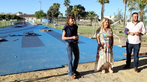 Obras en las pistas de atletismo del Anexo de Chap&iacute;n