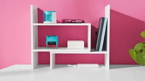 La estanter&iacute;a de LIDL para poner encima de las mesas busca el orden al estilo de IKEA