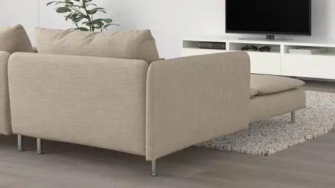 Llega a Ikea el sof&aacute; con chaise longue para parejas que buscan comodidad y elegancia en salones peque&ntilde;os