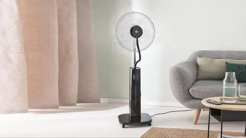 Este ventilador de Leroy Merlin hace la funci&oacute;n de spray de agua