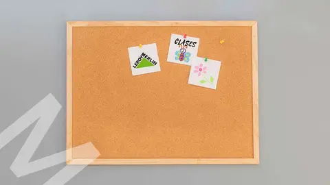 El corcho para pared de Leroy Merlin para el cuarto de los ni&ntilde;os