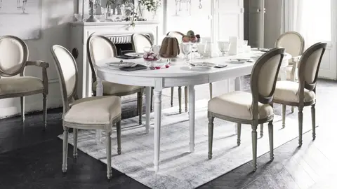 Ikea ni la huele: la mesa de comedor vintage en blanca que s&oacute;lo ver&aacute;s en Maisons Du Monde