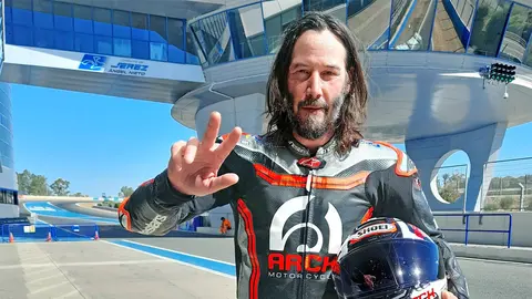 Keanu Reeves en el circuito de Jerez