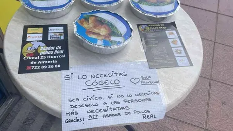 El aplaudido gesto de Asador de Pollos Real (Almer&iacute;a) si lo necesitas c&oacute;gelo