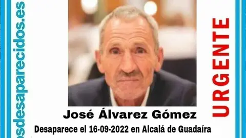 Jos&eacute; &Aacute;lvarez G&oacute;mez, desaparecido en Alcal&aacute; de Guada&iacute;ra