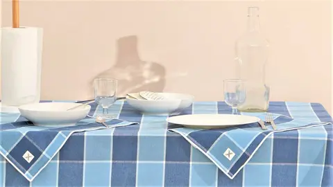 No me lo esperaba: Cortefiel imita a Zara Home y ahora tambi&eacute;n vende mantel de cuadros antimanchas