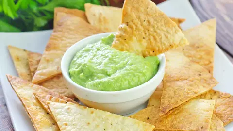 Nachos con guacamole de Mercadona
