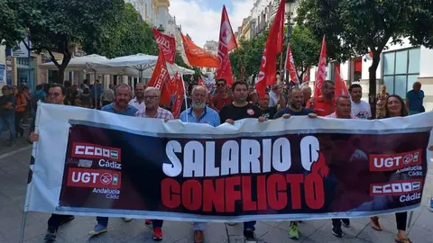 Manifestaci&oacute;n de los trabajadores del sector de la Vid en Jerez