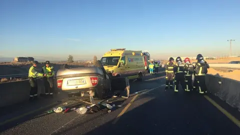 As&iacute; ha sido el accidente mortal tras volcar un veh&iacute;culo en la autov&iacute;a MA-21 en M&aacute;laga