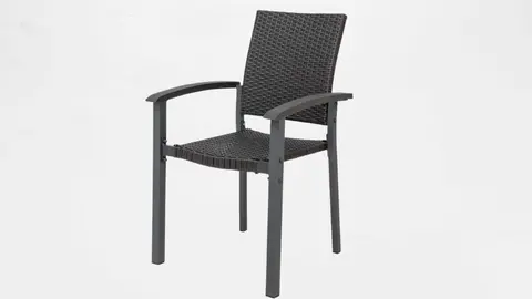 Silla de mimbre sint&eacute;tico de Lidl