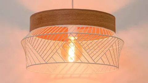 L&aacute;mpara de techo Kanel blanca INSPIRE 1 de Leroy Merlin