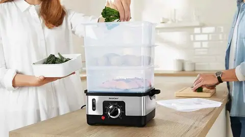 Cocedor el&eacute;ctrico al vapor de Lidl