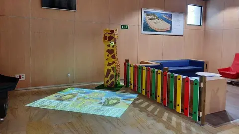 Zona de juegos interactivos en el Aeropuerto de Jerez