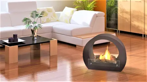 La estufa de dise&ntilde;o de Leroy Merlin que es barata, queda moderna y calienta todo el sal&oacute;n