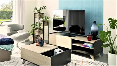 El mueble de televisi&oacute;n de grafito de Leroy Merlin que desbanca a Ikea