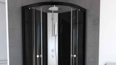 Ducha con cabina hidromasaje Graphite de Leroy Merlin