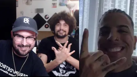 Space Surimi y Rauw Alejandro en la videoconferencia