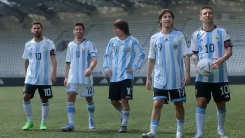 El incre&iacute;ble anuncio de Adidas con Leo Messi y todas sus versiones de anteriores mundiales