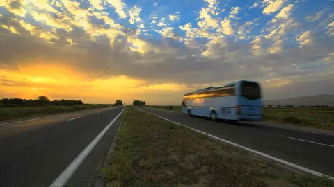 Un autob&uacute;s en una foto de archivo
