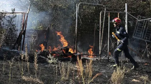 Estas son las consecuencias de un incendio provocado por un rayo en Malaga