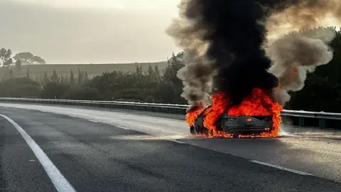 Muere quemada una persona dentro de un coche en la A-381 a la altura de Medina Sidonia (C&aacute;diz)