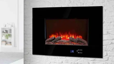 Chimenea el&eacute;ctrica decorativa horizontal 1800 W de Silvercrest