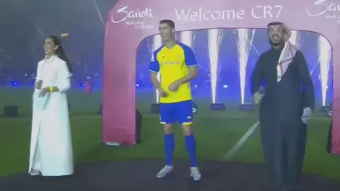 As&iacute; fue la presentaci&oacute;n de Cristiano Ronaldo tras fichar por el club saud&iacute; Al-Nassr FC