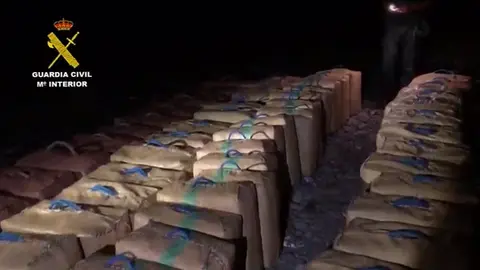 Este es el nuevo golpe contra el tr&aacute;fico de hach&iacute;s en Huelva. Hasta 700 kilos intervenidos