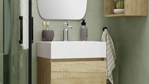 Mueble de ba&ntilde;o con lavabo Espacio M olmo 45x35 cm de Leroy Merlin